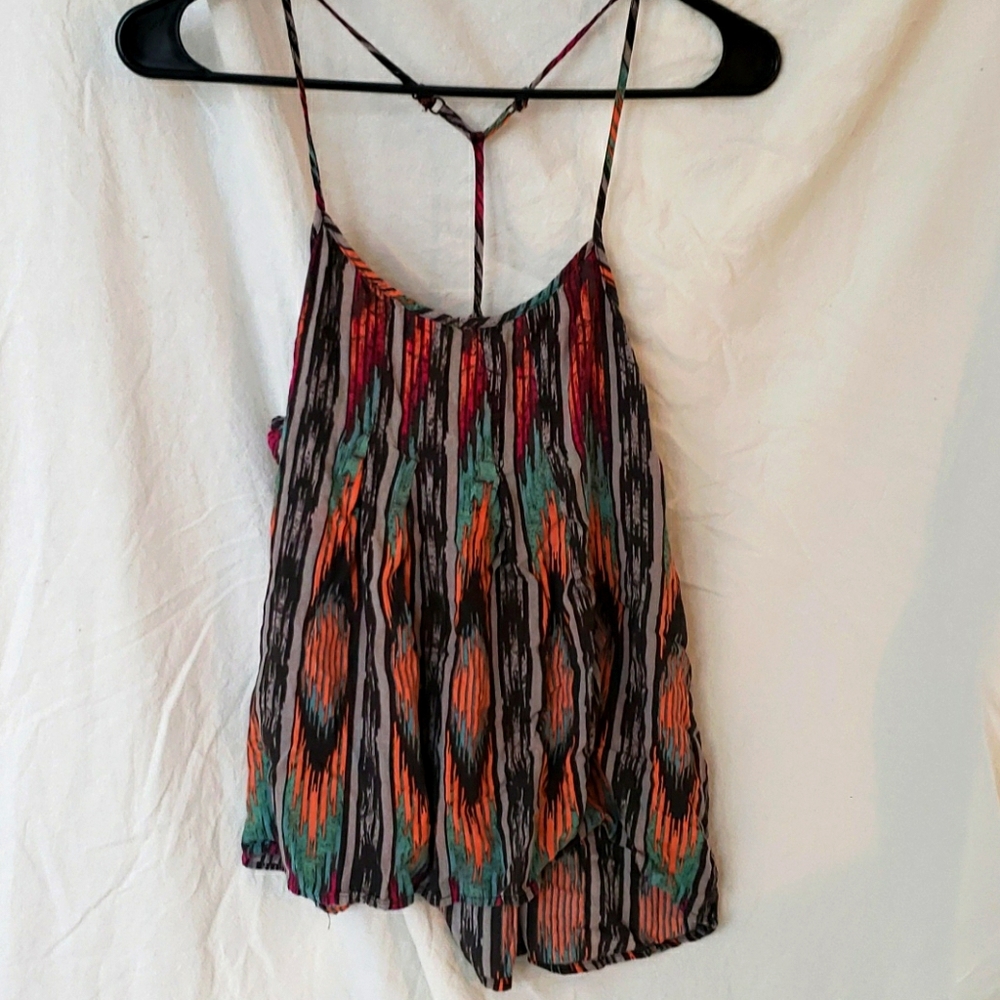 Colorful tribal design racerback cami